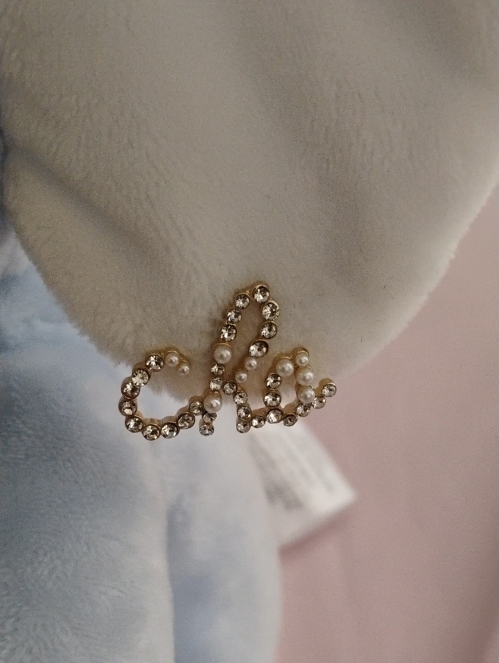 Crystal & Pearl 'Chanel' Earrings - Gold Tone